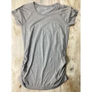 Athleta Light Gray Athletic Shirt Women's Medium Athletica Athleisure